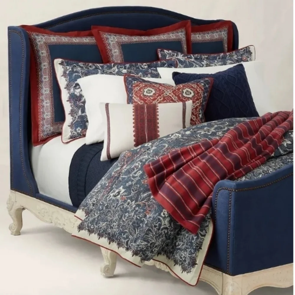 Ralph Lauren Home Mirabelle Full Queen Comforter Indigo Blue